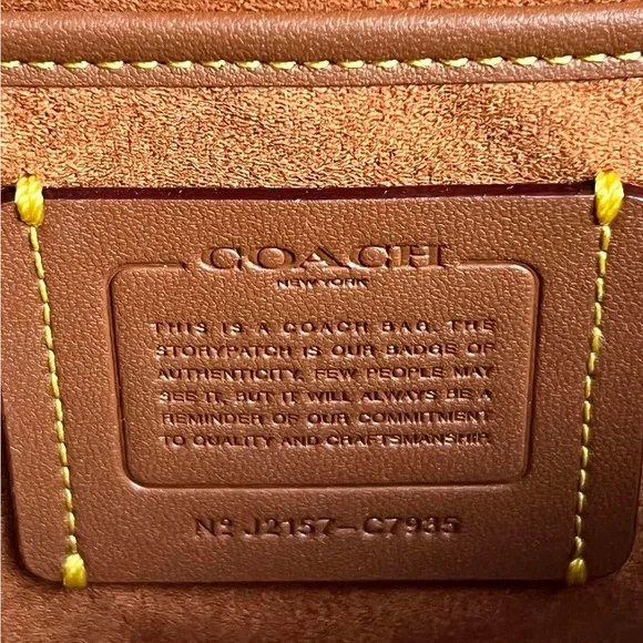 💰SOLD-C7935 - Coach Studio Shoulder Bag in Signature Jacquard with Penguin Motif - Picture 11 of 14